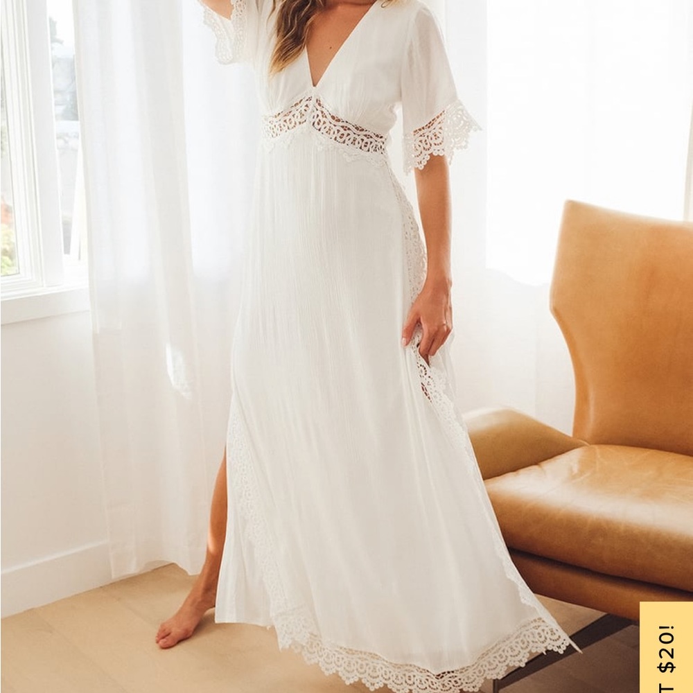 LULUS White Lace Dress - Picture 1 of 6